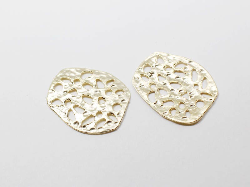 [P0113-1]4pcs/Bent Round Tag Connector/Pewter/Matte Gold/18x15mm