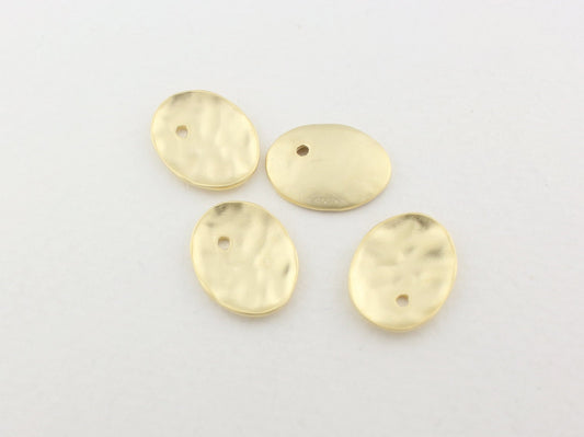 [P0133]4pcs/Horse Shoe Connector/Brass/Matte Gold /11x14mm