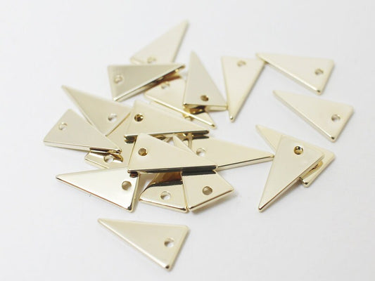 [P0427]4pcs/Isosceles triangle Pendant/Brass/Gold/12x7mm