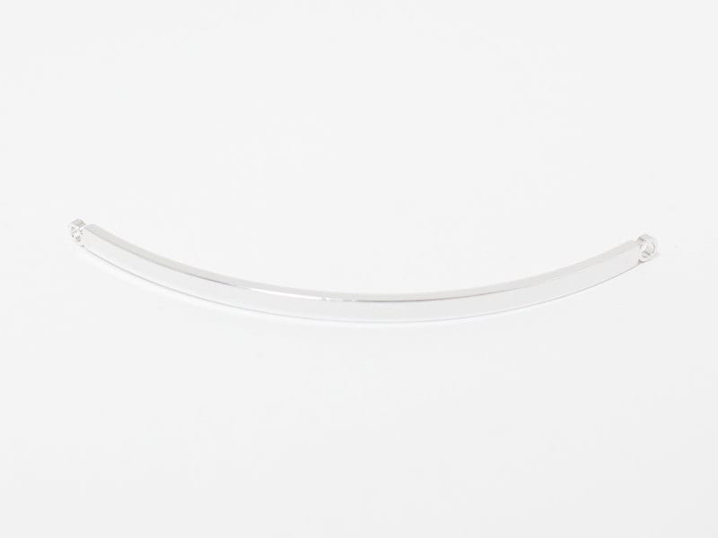 [P0428]2pcs/Bracelet Making Bar Pendant/Brass/Rhodium/2x47mm