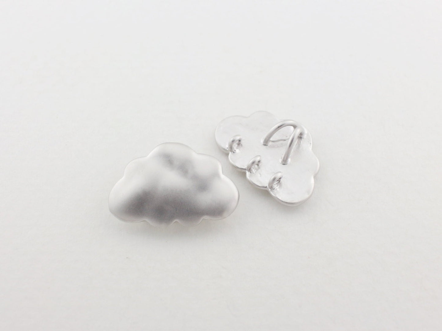 [P0043]4pcs/Cloud Pendant Connector/Brass/Matte Rhodium//17x 12mm