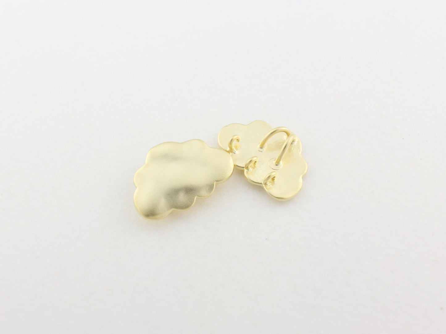 [P0043]4pcs/Cloud Pendant Connector/Brass/Matte Gold//17x 12mm