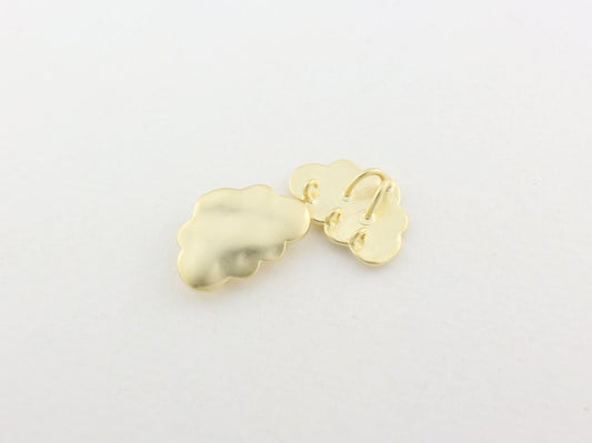 [P0043]4pcs/Cloud Pendant Connector/Brass/Matte Gold//17x 12mm