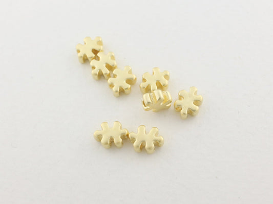 [P0058]4pcs/Puzzle Charms/Brass/Matte Gold/7.3x 5.4mm