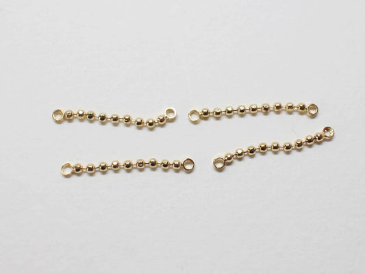 [P0712-2]10pcs/Short Chain Connector/Brass/Gold/2x20mm