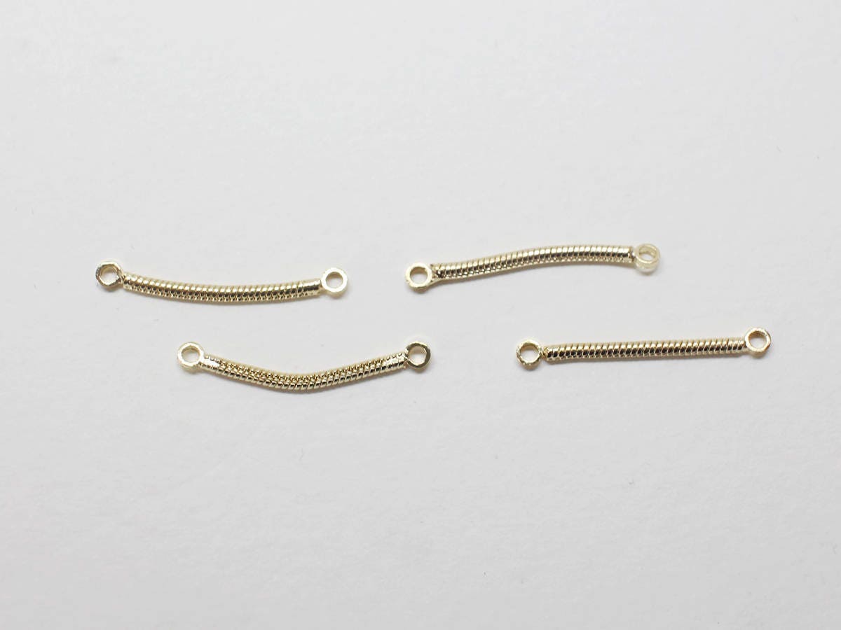 [P0712]10pcs/Short Chain Connector/Brass/Gold/2x20mm