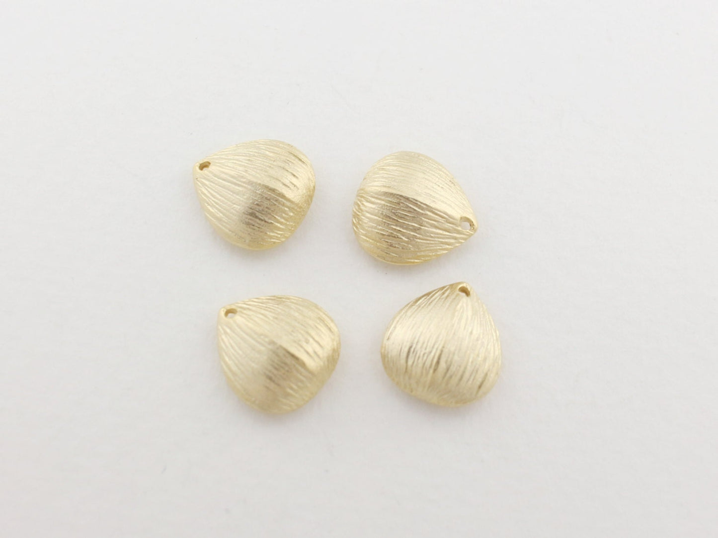 [P0077]4pcs/Chestnut Charm pendant/Brass/Matte Gold/10mm