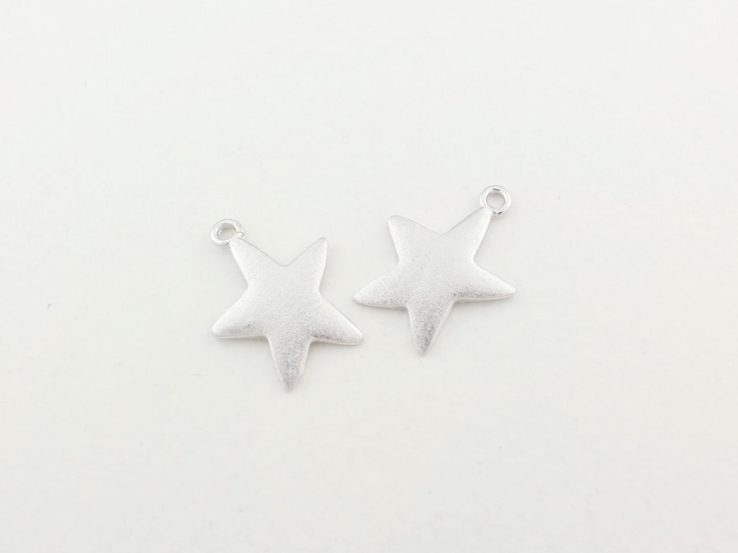 [P0091]2pcs/Starfish Pendant/Brass/Matte Rhodium/16.2x11.8mm