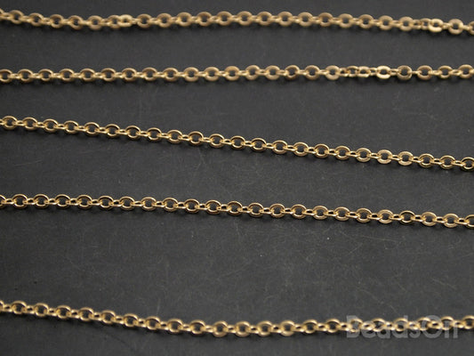 [N0003] 1m/245SF Chain/Brass/Gold plated/1.9mm Link