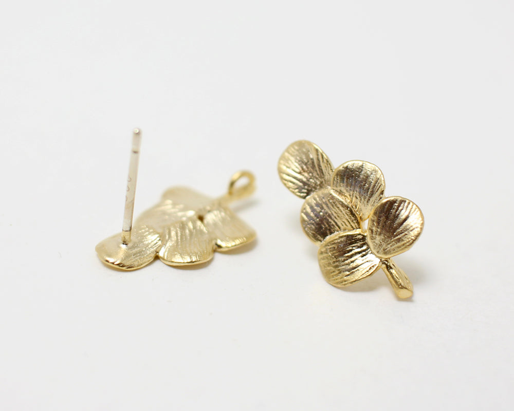 [E0008]/1 pair/ Grape Motivated Earrings/Brass/Matte Gold/10x16mm