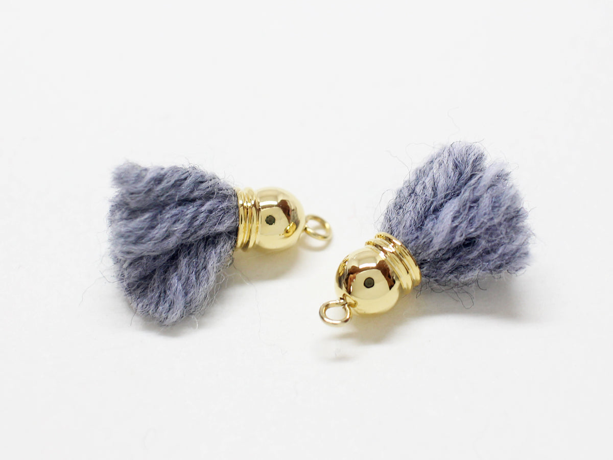 [T0022]2pcs/Fluffy Tassels/Brass/Gold/5.6x20mm