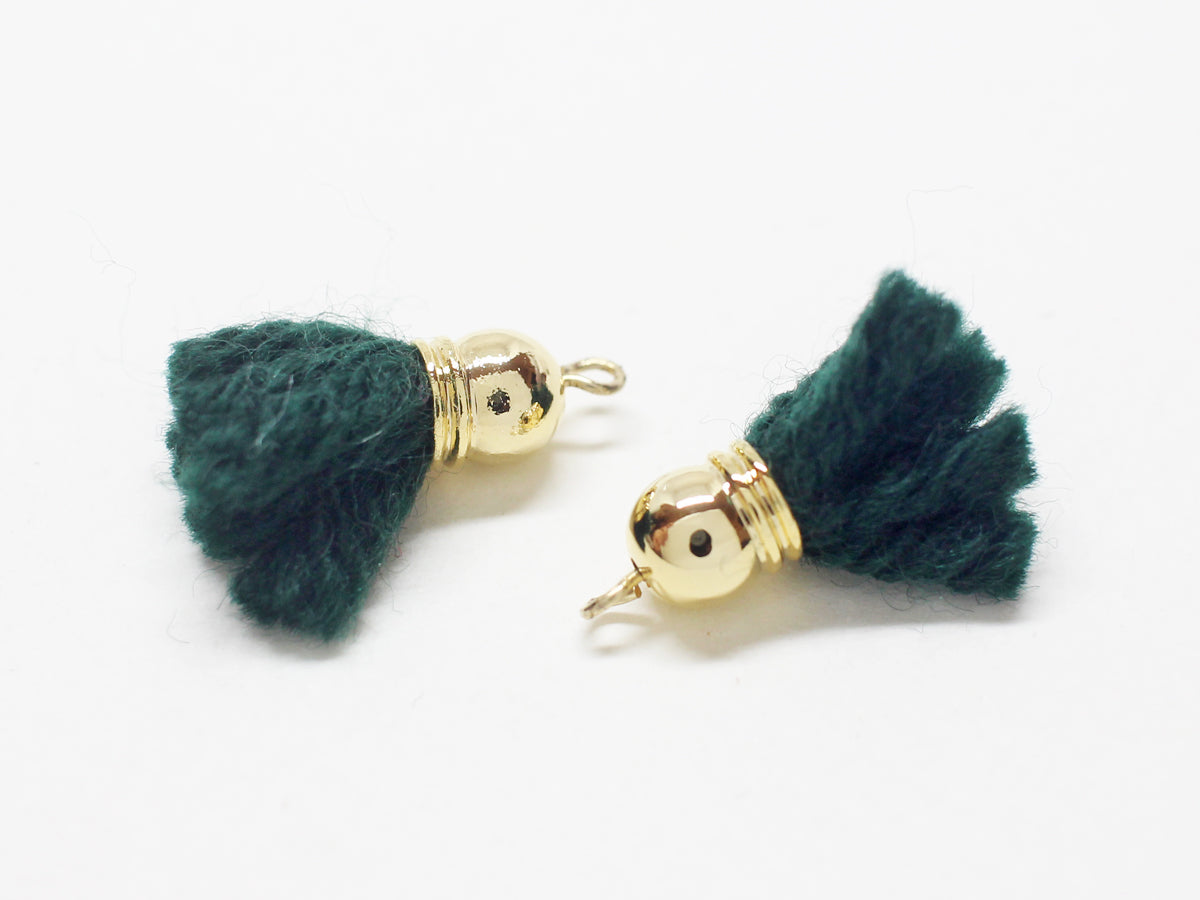 [T0022]2pcs/Fluffy Tassels/Brass/Gold/5.6x20mm