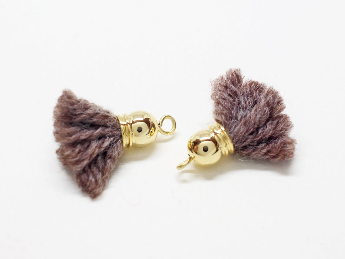 [T0022]2pcs/Fluffy Tassels/Brass/Gold/5.6x20mm