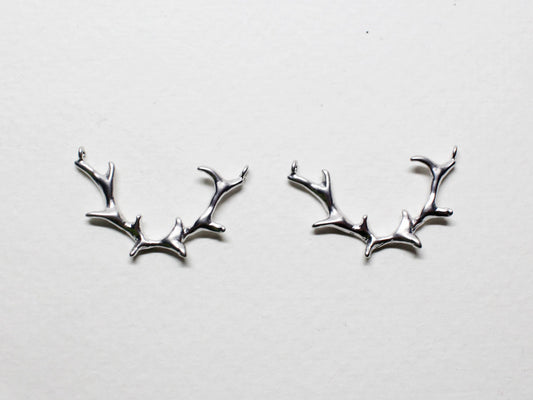 [P0737]/2pcs/Antler Pendant For Necklace/Brass /Matte Gold/23.5x 13.5mm