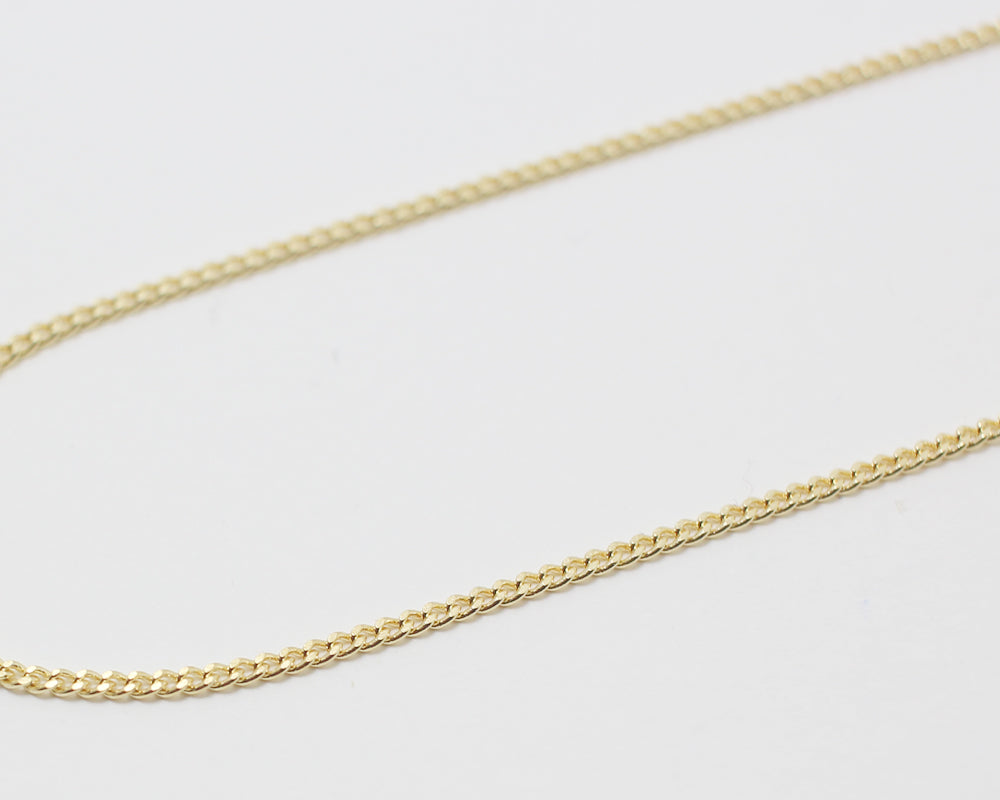 [N0034]/ 5pcs / 16" 135SF Chain Necklace + Extension/Brass/Gold plated/1.25×1.5mm
