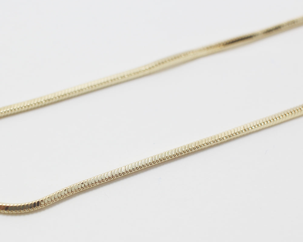 [N0033]/ 5pcs / 16" 135 Square Chain Necklace + Extension/Brass/Gold plated/1mm