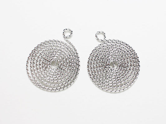 [P0806]2pcs/Flexible Circle Maze Pendant/Steel/Rhodium/31x25.5mm