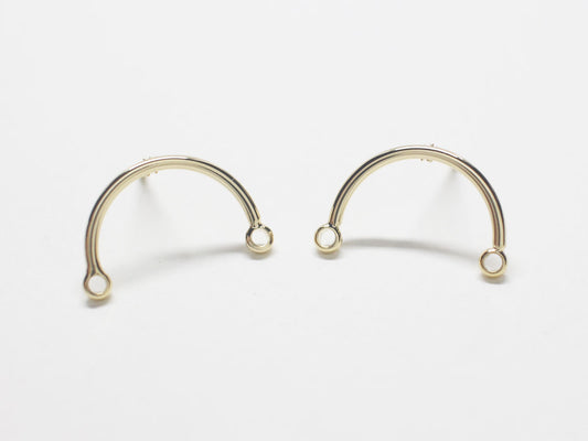 [E0243-1]/1 pair/Two ways Earrings Small/Brass/Gold plated/16.5x10mm