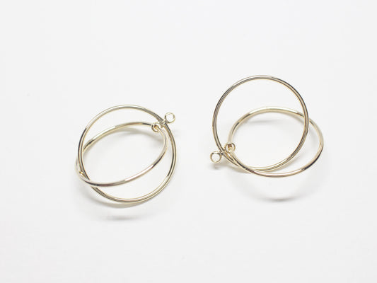 [P0893]2pcs/Circle Mobile Pendant/Brass/Gold/20mm