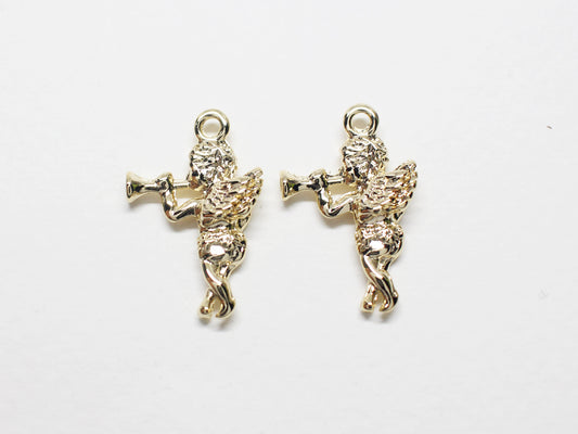 [P0899]2pcs/Baby Angle Pendant/Brass/Gold/22.5x14.5mm