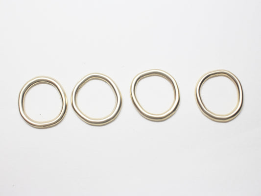 [P0905]4pcs/Vintage Ring Connector Small/ Pewter/Matte Gold/24mm