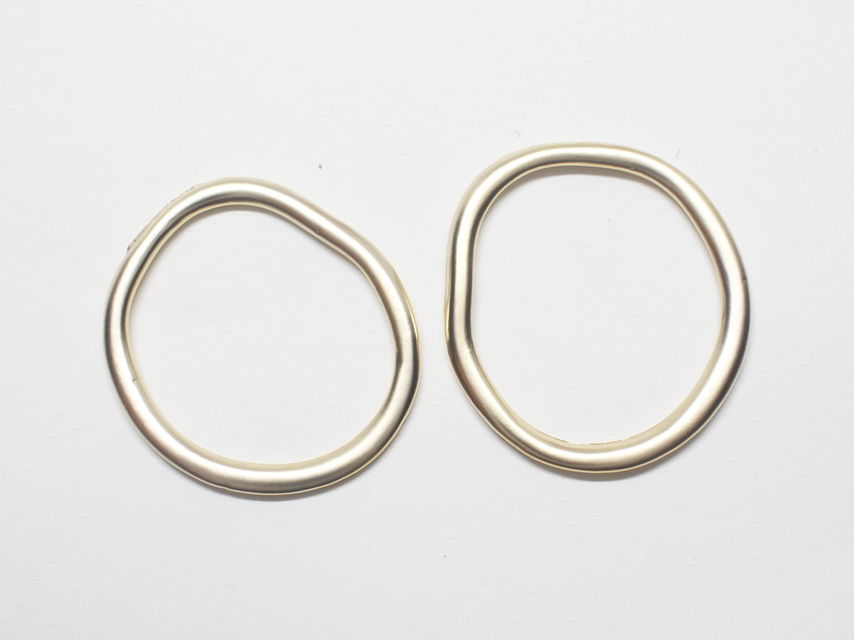 [P0905]2pcs/Vintage Ring Connector Large/ Pewter/Matte Gold/33mm