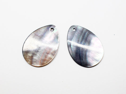 [P0945]2pcs/Large Mother of pearl Teardrop Pendant/30x22mm