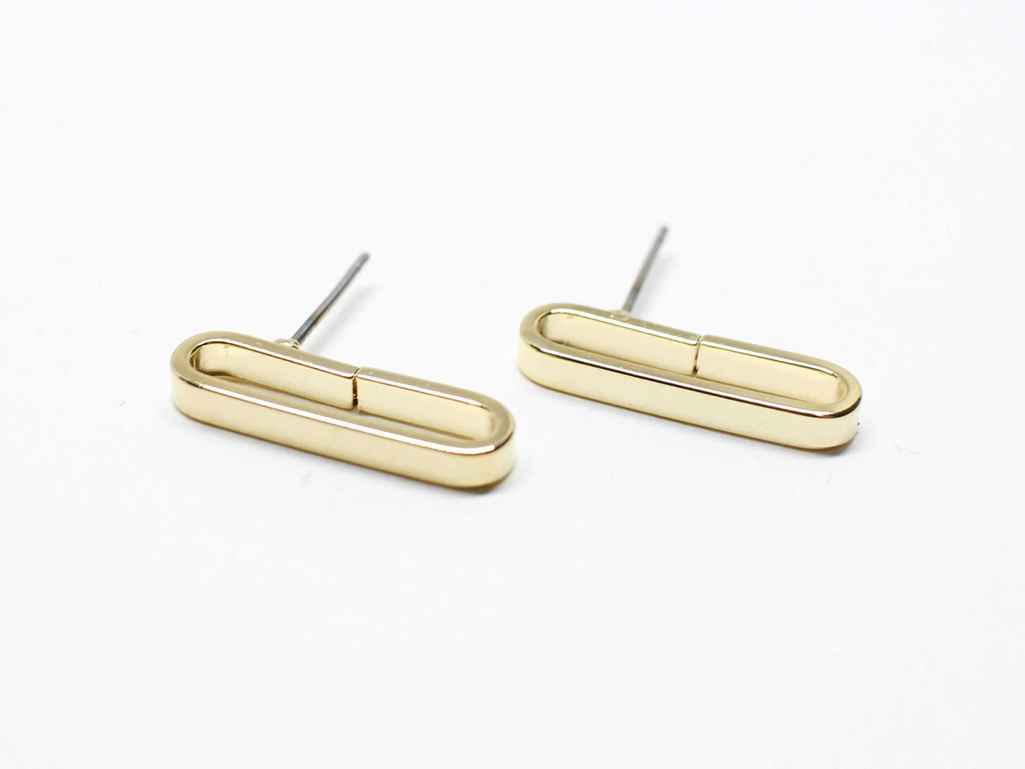 [E0373]/1 pair/Clip Earrings/Brass/Gold plated/20x2.7mm