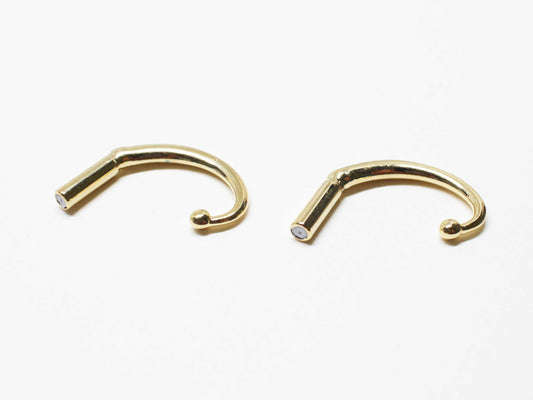 [E0378]/1 pair/Ball Earring Back clutch/Brass/Rhodium plated/20x2.7mm