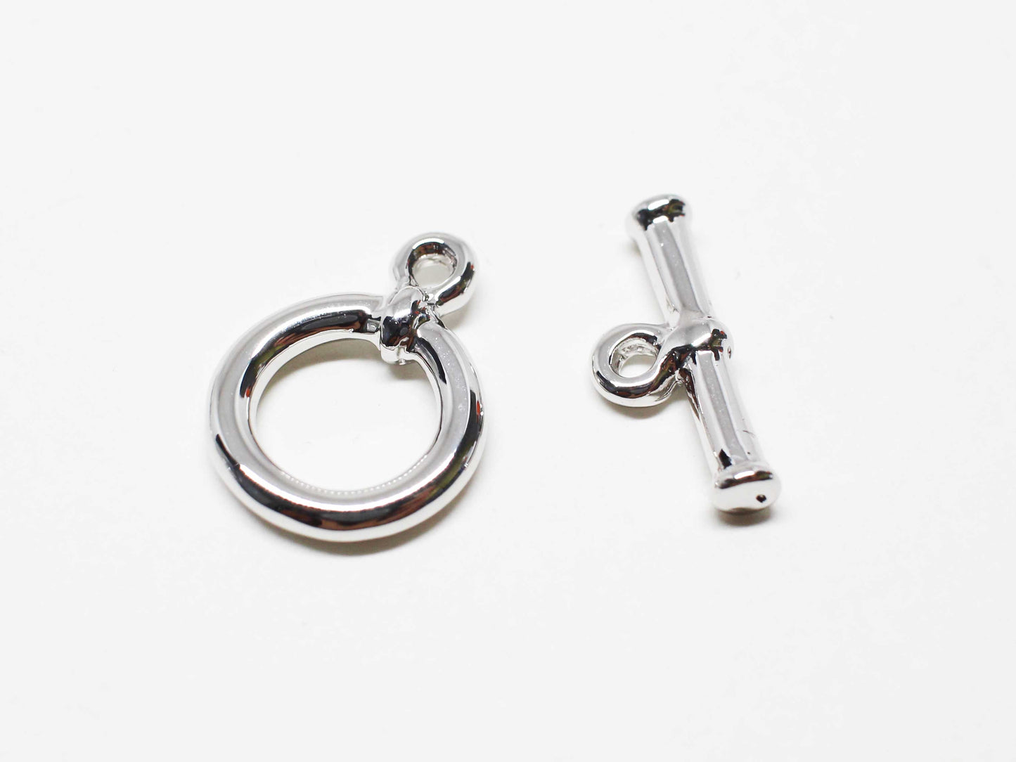 [B0028]2 sets/Vintage Toggle Clasp Sets/Brass/Rhodium plated/16.8x12.5mm,16.5x7mm