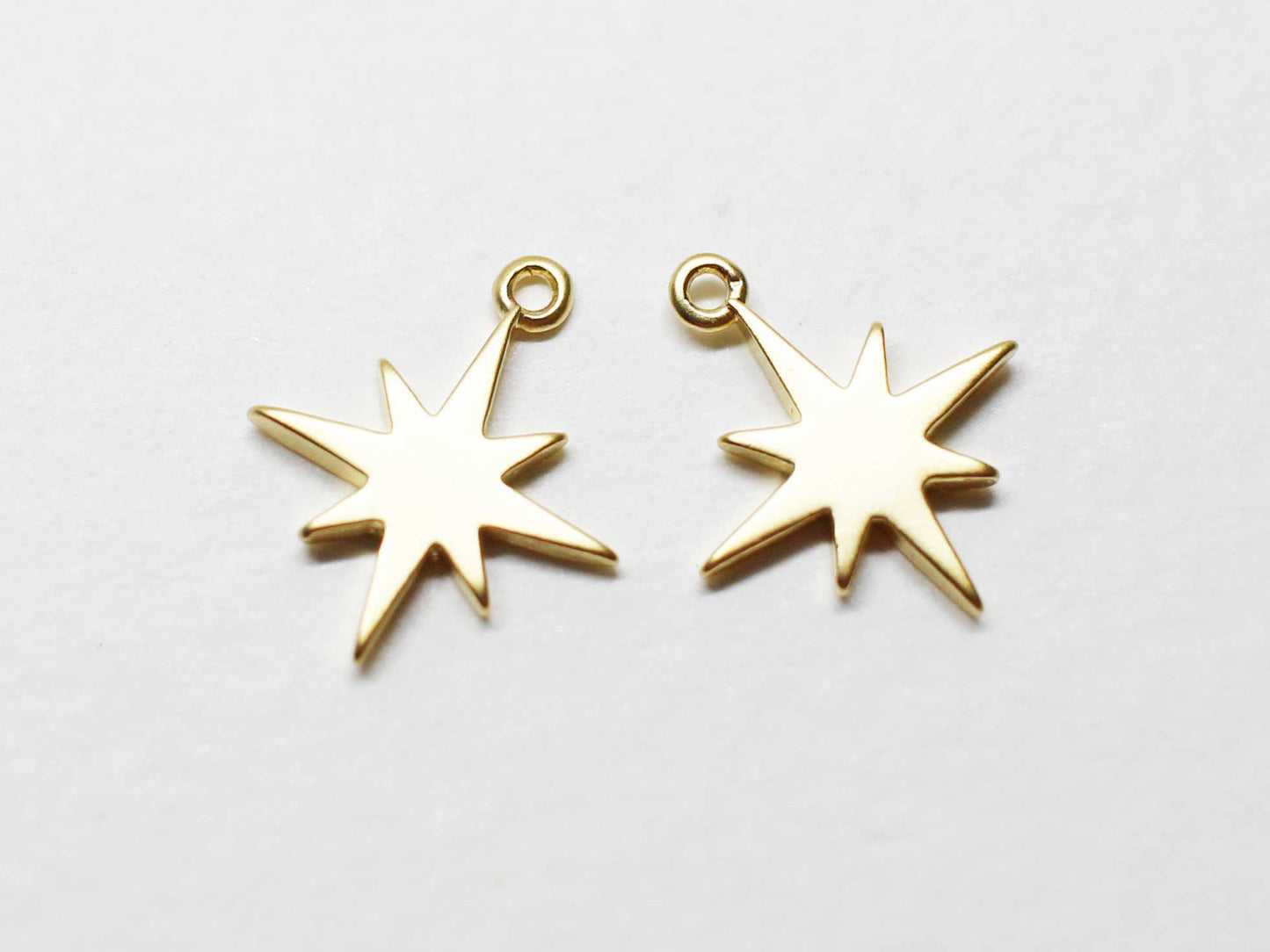 [P1036]2pcs/Cubic Crescent Pendant/Brass /Matte Gold/10.8x9.4mm