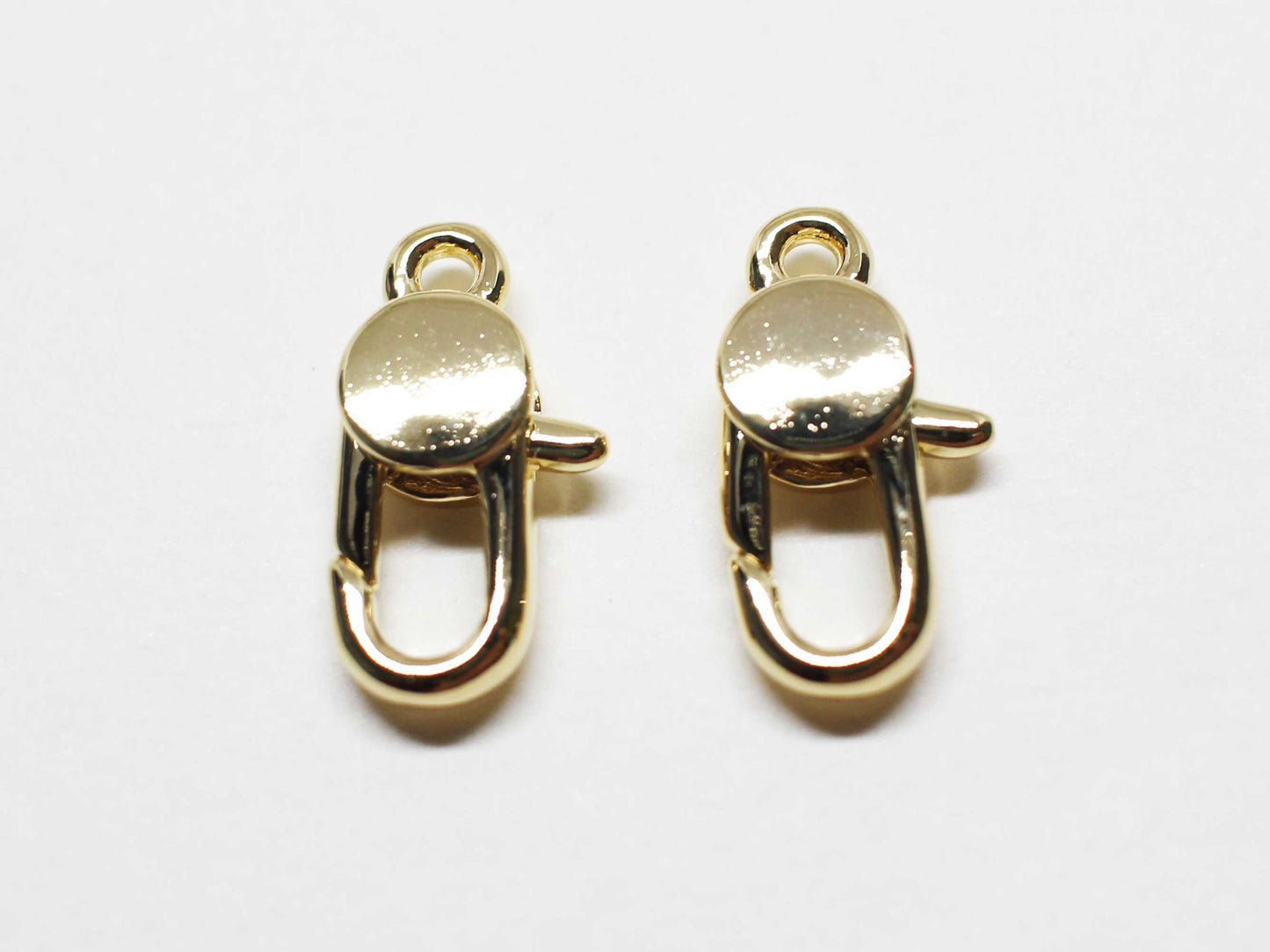 [B0029]2pcs/Large Lobster Clasp/Brass/Gold plated/16.6x8.8mm