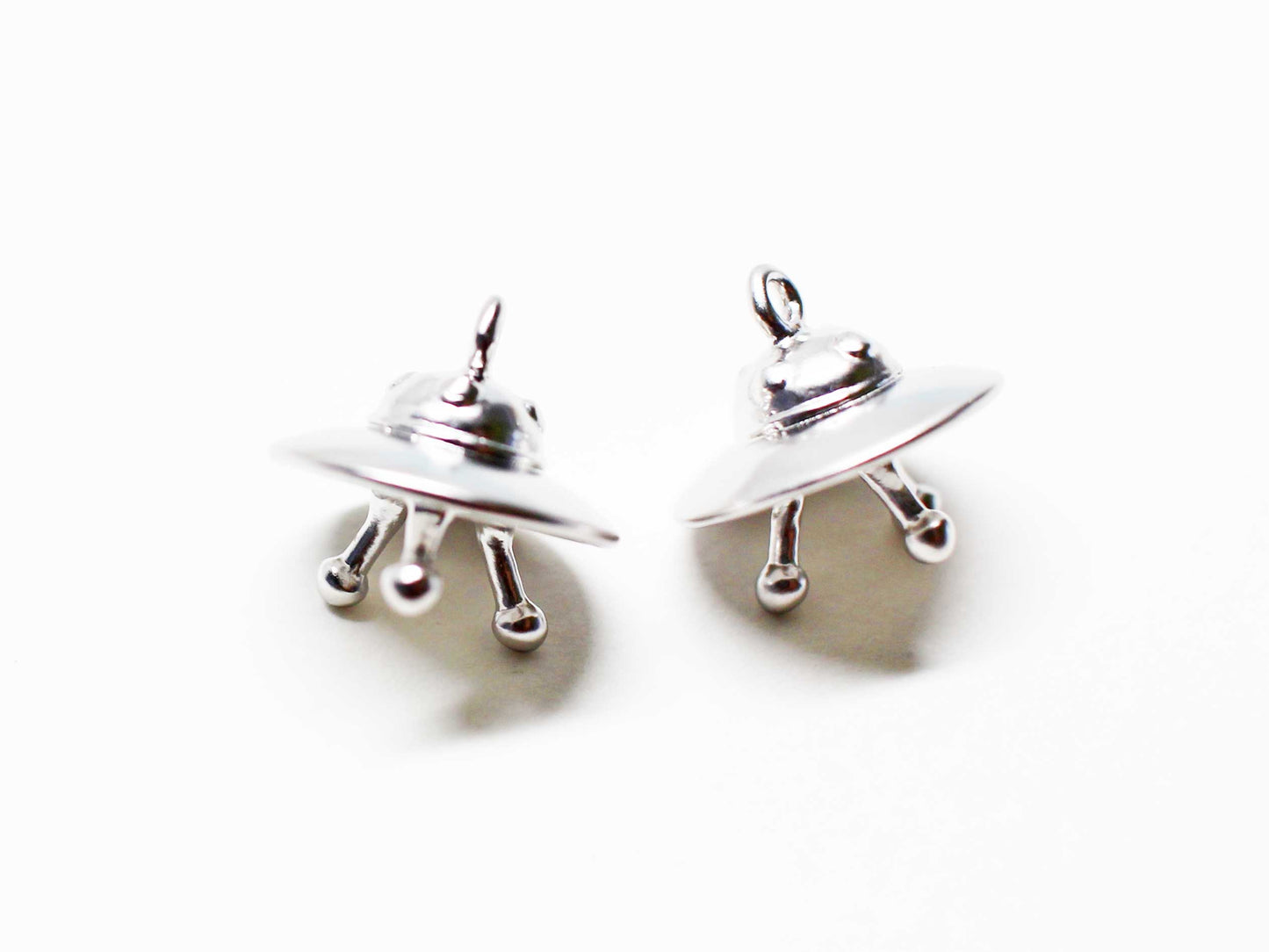 [P1059]2pcs/UFO Charms/Brass/Matte Rhodium/10.5x11mm