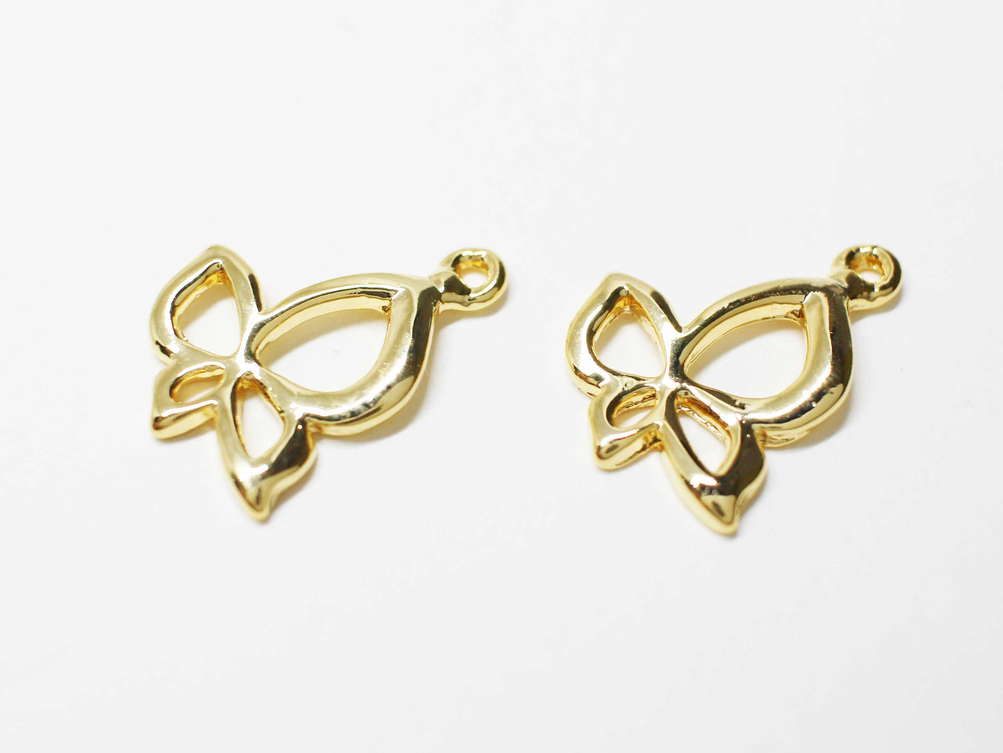 [P1067]4pcs/Butterfly pendant/Brass/Gold/15.5x19mm