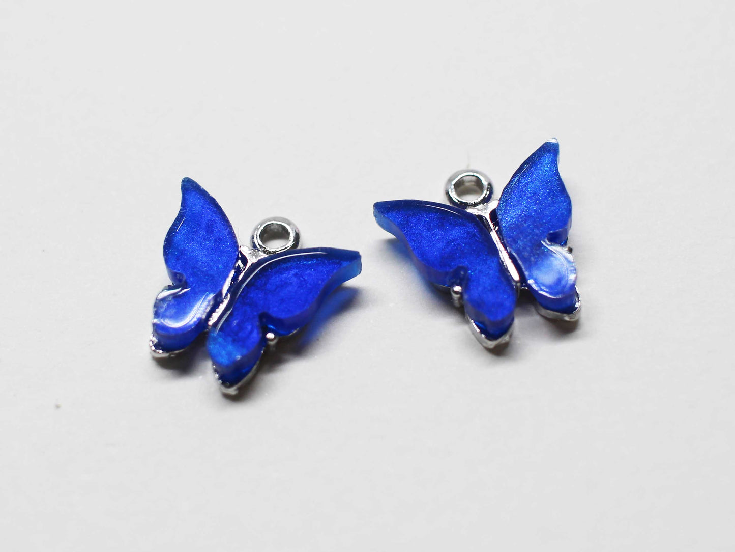 [P1058]2pcs/Acrylic Butterfly Charm/Brass/Gold/11x11mm