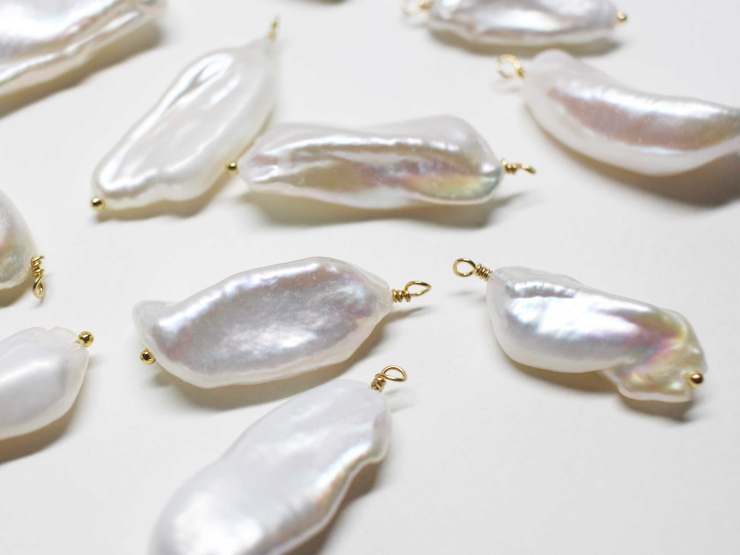 [P1081]1pcs/Long Fresh Water Pearl Pendant/Brass/Gold/25~35mm