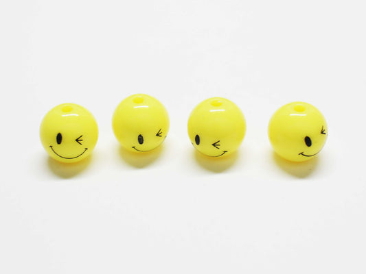 [P1089-1]/10pcs/Ball wink Smilely Charm/acrylic/9.5mm