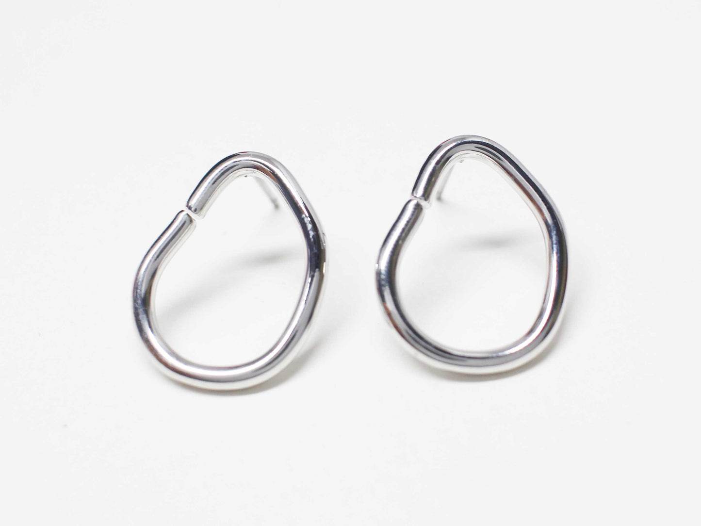 [E0404]/1 pair/Open Oval Earrings/ Brass/Gold plated/20x16mm