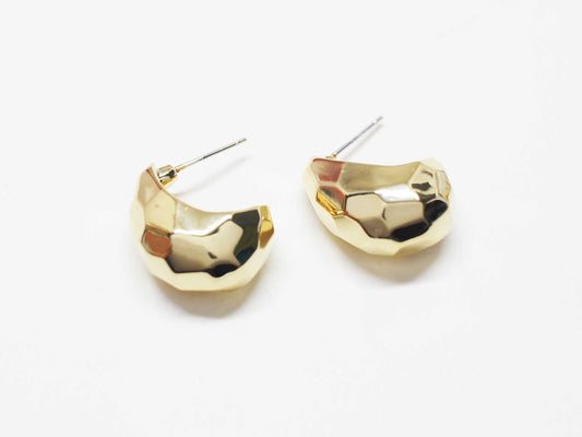 [E0413]/1 pair/Angled Earrings/ Brass/Gold plated/20x10mm