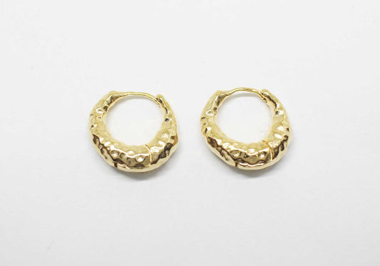 [E0433/1 pair/Vintage Bold Earclip/ Brass/Gold plated/18mm