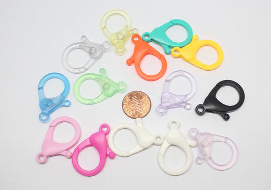 [B0031]4pcs/Extra Large Color Clasps/Reinforced Plastic/31.5x21.5mm