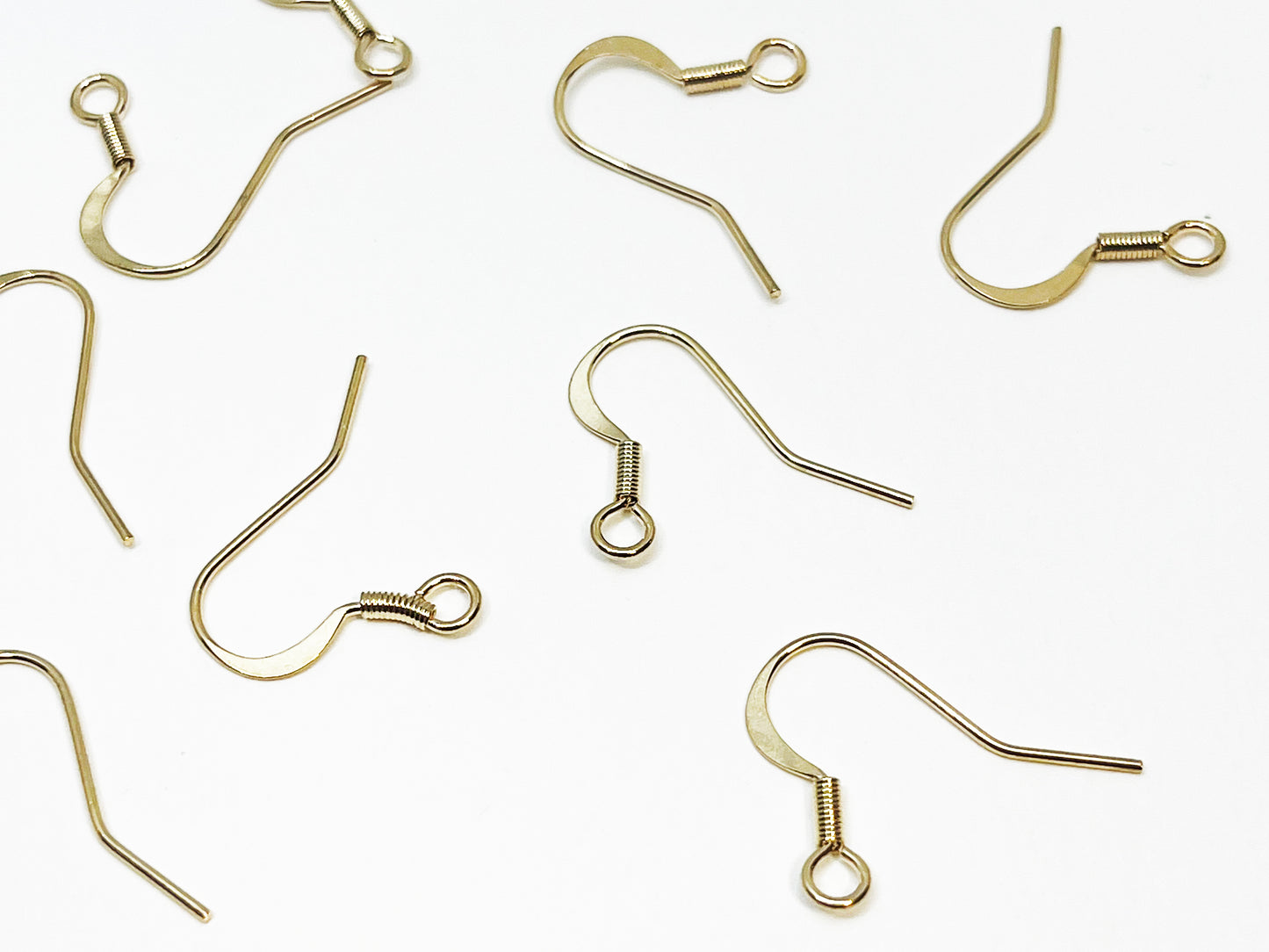 [B0026]20pcs/Flat Ear Hooks/Brass/Gold plated/20x18mm