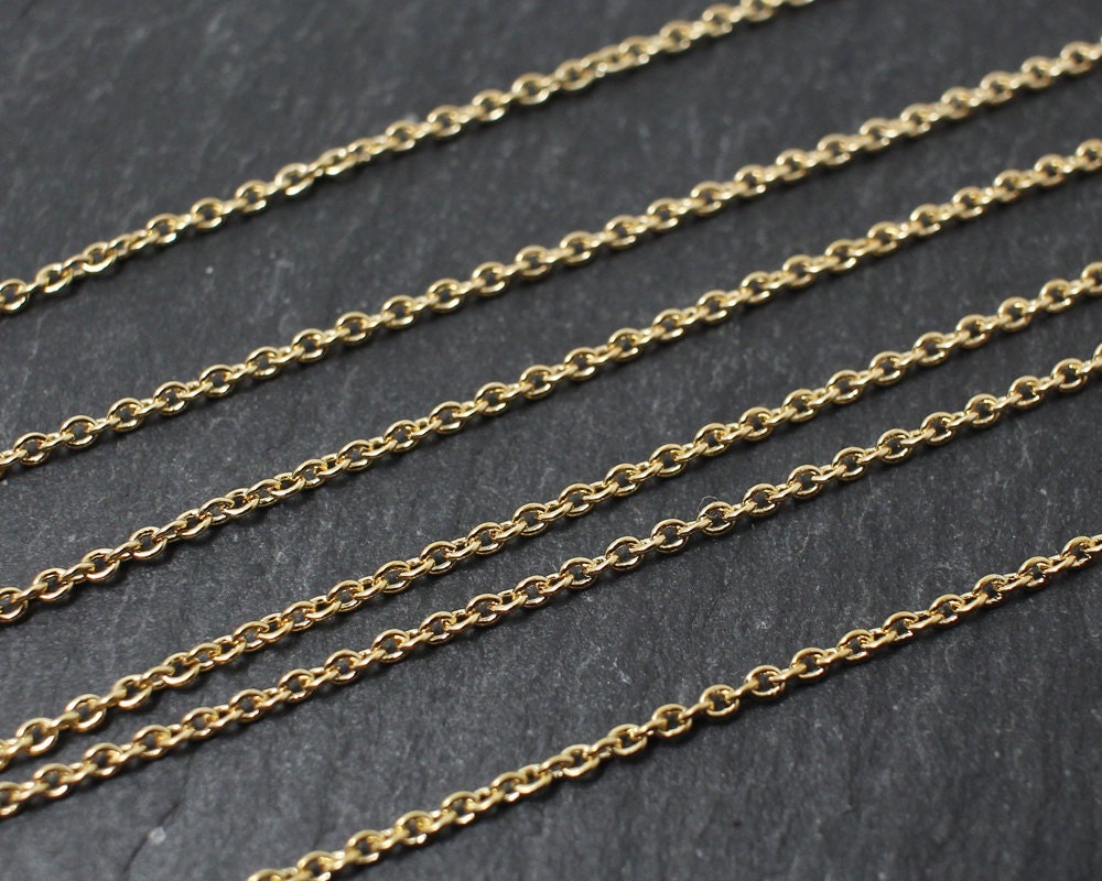 [N0009] 1m/230S Chain/Brass/Gold plated/1.3mm Link
