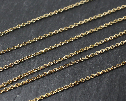 [N0009] 1m/230S Chain/Brass/Gold plated/1.3mm Link