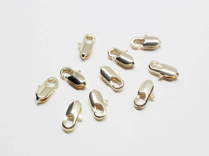 [B0020] 10pcs/Lobster Clasp 801/Brass/Gold plated/10x4mm