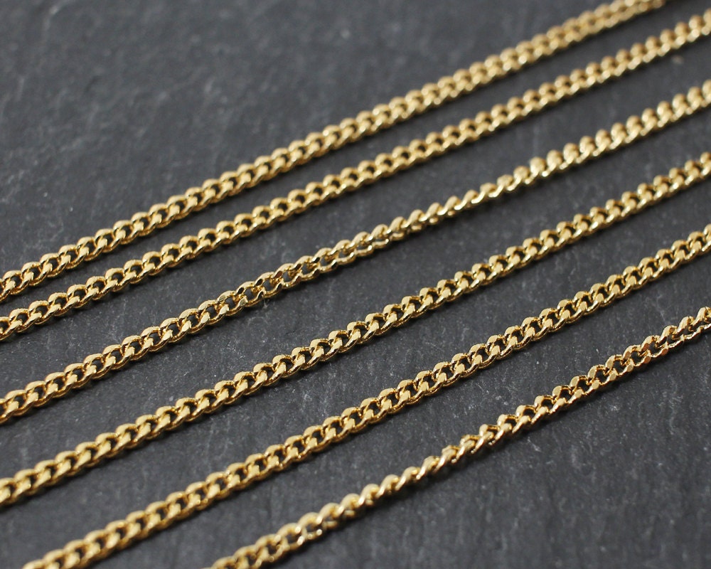 [N0004] 1m/145SF Chain/Brass/Gold plated/1.8mm